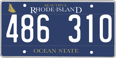 RI license plate 486310