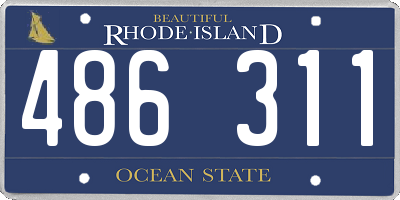 RI license plate 486311