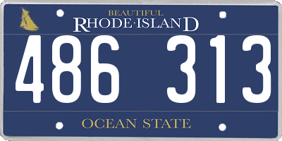 RI license plate 486313