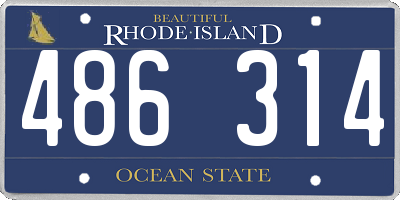 RI license plate 486314