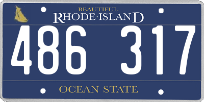RI license plate 486317