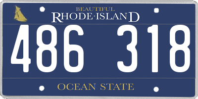 RI license plate 486318