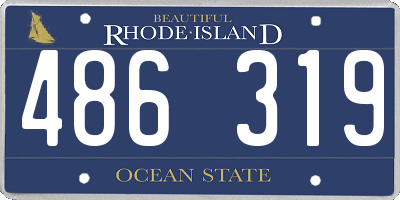 RI license plate 486319