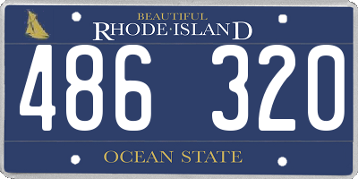 RI license plate 486320