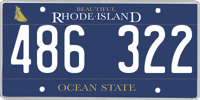 RI license plate 486322