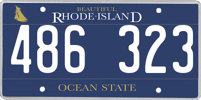 RI license plate 486323