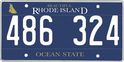 RI license plate 486324
