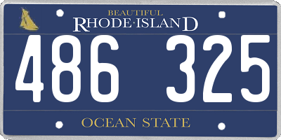 RI license plate 486325
