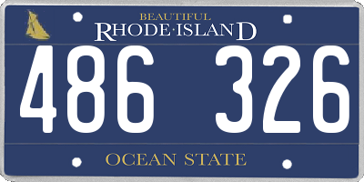 RI license plate 486326