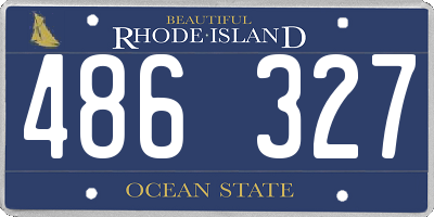RI license plate 486327