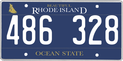 RI license plate 486328