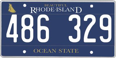 RI license plate 486329