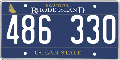 RI license plate 486330