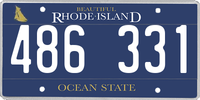 RI license plate 486331
