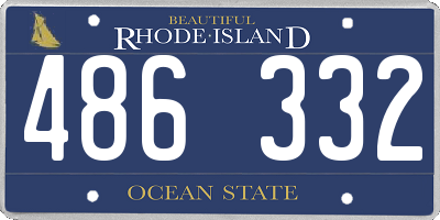 RI license plate 486332