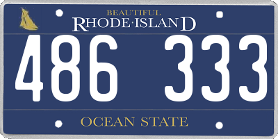 RI license plate 486333