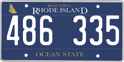 RI license plate 486335