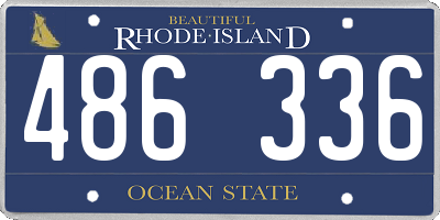 RI license plate 486336