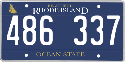 RI license plate 486337