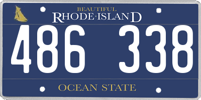 RI license plate 486338