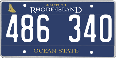 RI license plate 486340