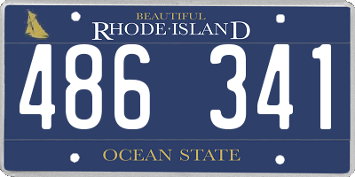 RI license plate 486341