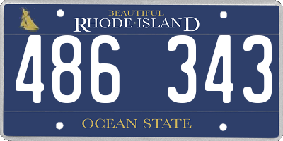 RI license plate 486343