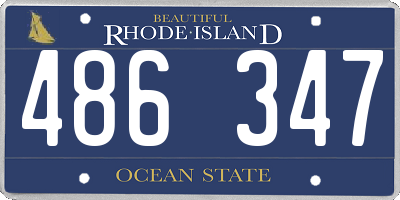 RI license plate 486347