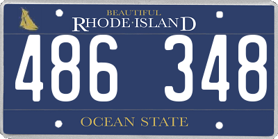 RI license plate 486348