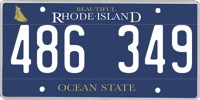 RI license plate 486349