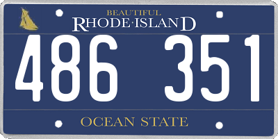 RI license plate 486351