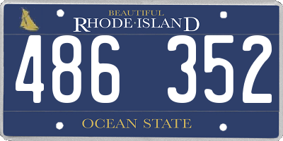 RI license plate 486352