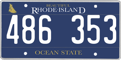 RI license plate 486353