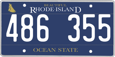 RI license plate 486355