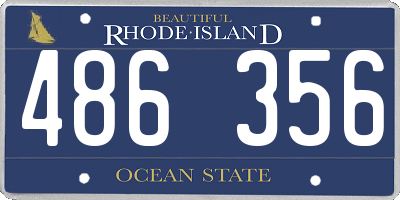 RI license plate 486356