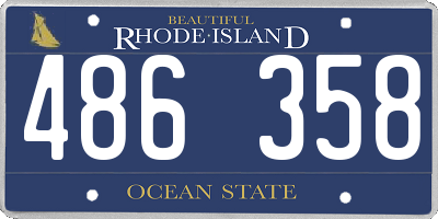 RI license plate 486358