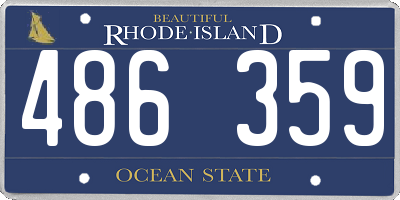 RI license plate 486359