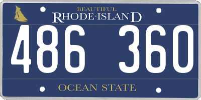 RI license plate 486360