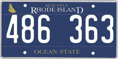 RI license plate 486363