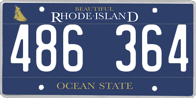 RI license plate 486364
