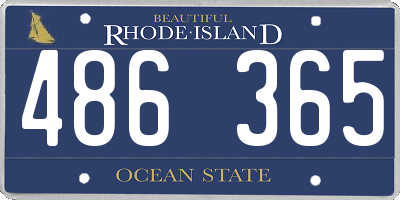 RI license plate 486365
