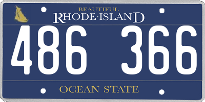 RI license plate 486366