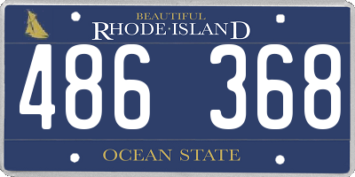 RI license plate 486368