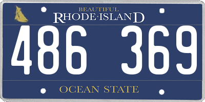 RI license plate 486369