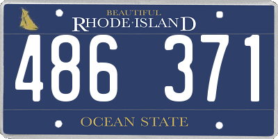 RI license plate 486371