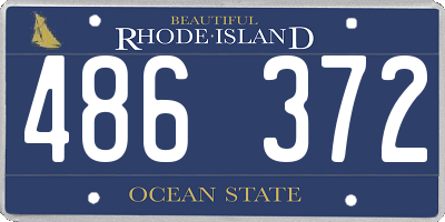 RI license plate 486372