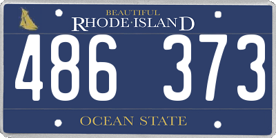 RI license plate 486373
