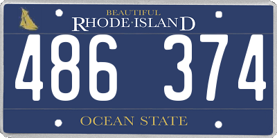RI license plate 486374