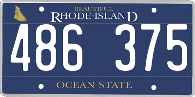 RI license plate 486375