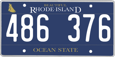 RI license plate 486376